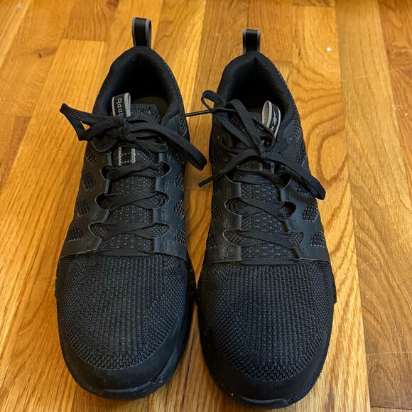 Reebok Men 9.5 Fusion Flexwave Work Athletic Shoe Black Tennis Sneaker Comp Toe - Picture 2 of 8